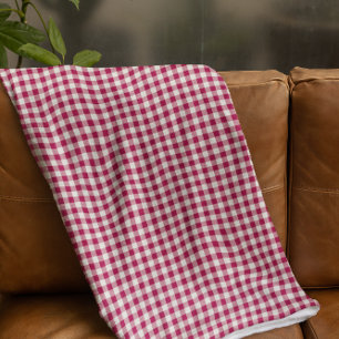 Couverture Polaire Festin canneberge rouge En vichy Plaid Rustic Holi