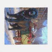 Couverture Polaire Festin de Noël à Terre-Neuve (Devant (Horizontal))