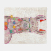 Couverture Polaire Festival de l'aquarelle Llama (Devant (Horizontal))