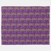 Couverture Polaire Festival Dreaming Vintage Rétro Brown-Mauve (Devant (Horizontal))