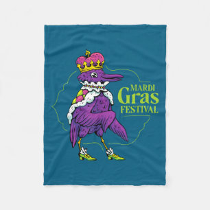 Couverture Polaire Festival Mardi Gras Couronne Corbeau Corneille Mar