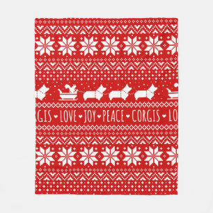 Couverture Polaire Festivals de Noël de Corgis Noël de Noël de No