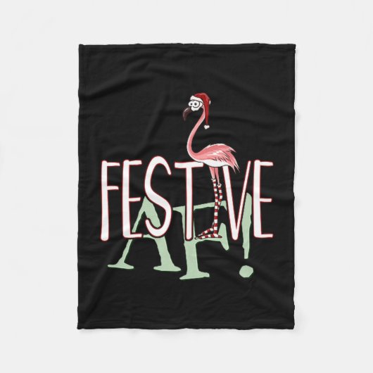 Couverture Polaire Festive Af Ironic Sarcastic Merry Christmas Flamin (Devant)