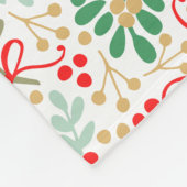 Couverture Polaire Festive Branches Holly Et Berries (Coin)