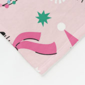 Couverture Polaire Festive Chat Faces en Motif Casquette de vacances (Coin)