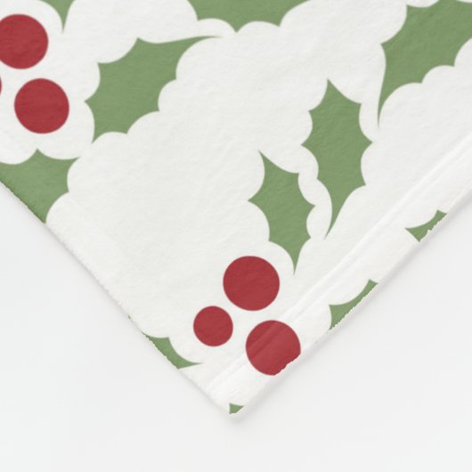 Couverture Polaire Festive Christmas Holly (Coin)