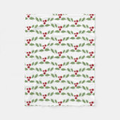 Couverture Polaire Festive Christmas Holly (Devant)