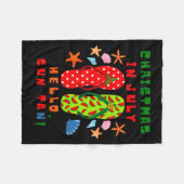 Couverture Polaire Festive Christmas In July Flip Flop Summer Beach F (Devant (Horizontal))
