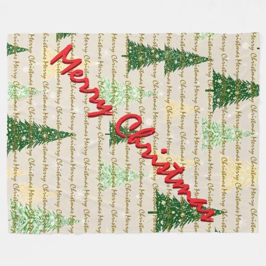 Couverture Polaire Festive Christmas Luxury Christmas Trees (Devant (Horizontal))