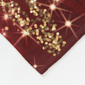 Couverture Polaire Festive Holiday Gold Red Christmas Trees w/ Bows (Coin)