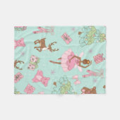 Couverture Polaire Festive Holiday Pastel Black Ballerina Teddy Bears (Devant (Horizontal))