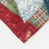 Couverture Polaire Festive Patchwork Christmas Tree Pattern (Coin)