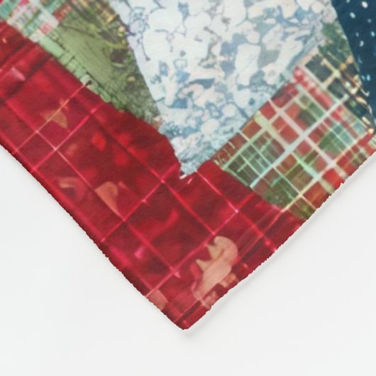 Couverture Polaire Festive Patchwork Christmas Tree Pattern (Coin)