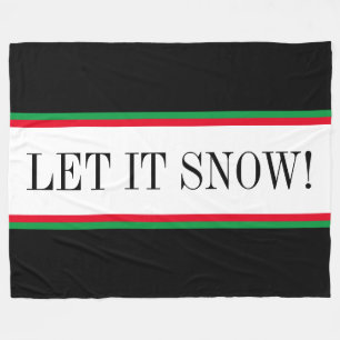 Couverture Polaire Festive Red Black Green White Stripes LAISSEZ-LA N