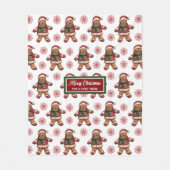 Couverture Polaire Festive Red Green Blanket cadeau avec votre nom 🎁 (Devant)