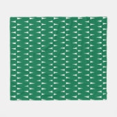 Couverture Polaire Festive Retro Vert clair lignes Vavy Noël (Devant (Horizontal))