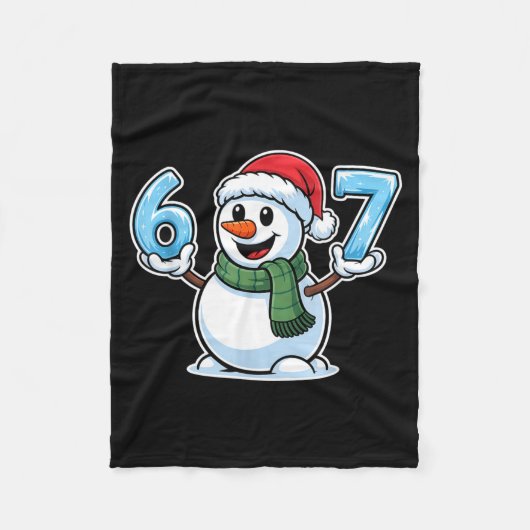 Couverture Polaire Festive Snowman Christmas Winter Cheer 67 Number (Devant)