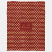 Couverture Polaire Festive Throw Blanket Red Gold Snowflake Christmas (Devant)