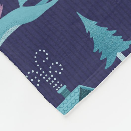 Couverture Polaire Festive Winter Animals (Coin)