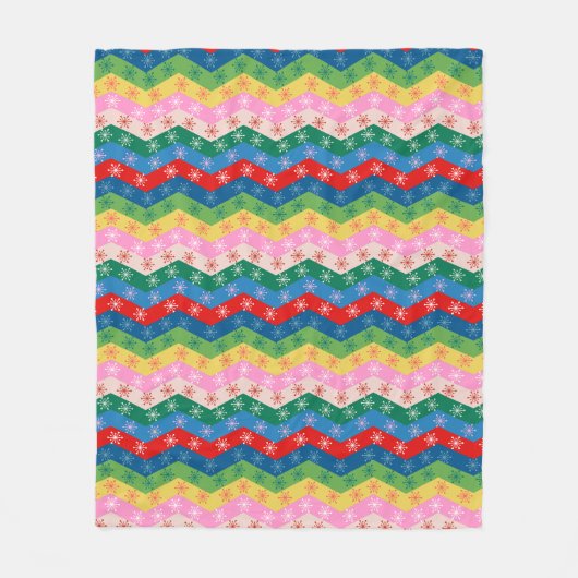 Couverture Polaire Festive zigzag ribbon Fleece Blanket (Devant)