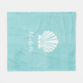 Couverture Polaire Feston Shell Girly d'Aqua de plage chic avec le (Devant (Horizontal))