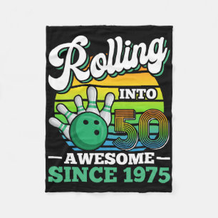 Couverture Polaire Fête d'anniversaire de bowling entre dans sa 50e a