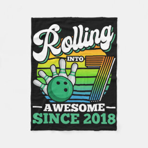 Couverture Polaire Fête d'anniversaire de bowling qui entre dans sa 7