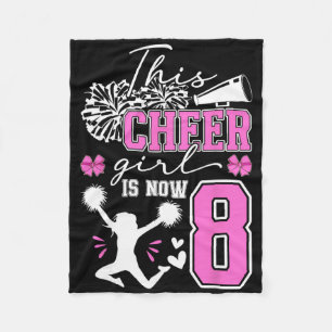 Couverture Polaire Fête d'anniversaire de cheerleading 8 ans 8ème ann