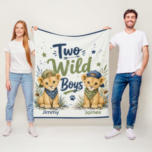 Couverture Polaire Fête d'anniversaire de deux garçons sauvages