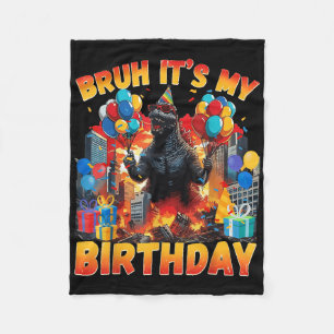 Couverture Polaire Fête d'anniversaire de Kaiju Japon Monstre Dinosau