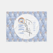 Couverture Polaire Fête de 1er anniversaire de Donut sucré (Devant (Horizontal))