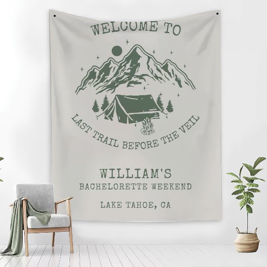 Couverture Polaire Fête de Bachelorette de Camp Vert Simple Moderne