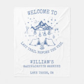 Couverture Polaire Fête de Bachelorette Simple Moderne de Campagne (Devant)