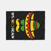 Couverture Polaire Fête de Cinco de Mayo drôle à zéro pour cent mexic (Devant (Horizontal))