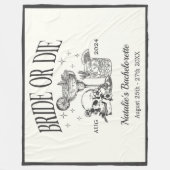 Couverture Polaire Fête De Cocktail De Mariée Ou De Mort Sur Mesure (Devant)