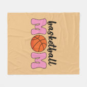 Couverture Polaire Fête de la mère mère du basket-ball (Devant (Horizontal))