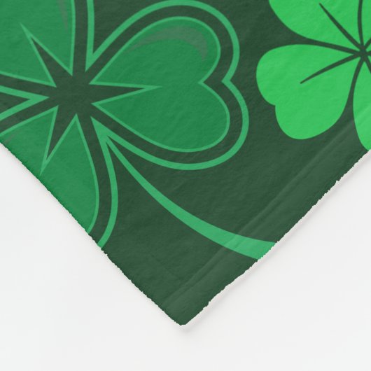 Couverture Polaire Fête de la Saint-Patrick shamrock (Coin)