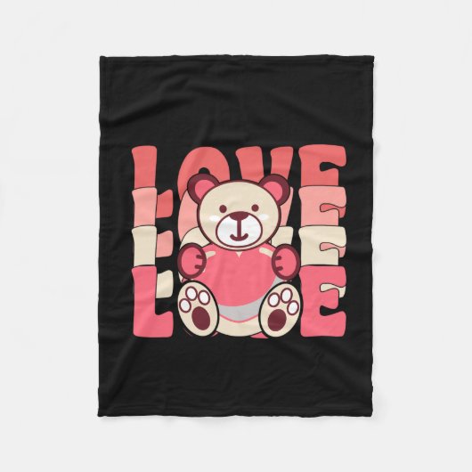 Couverture Polaire fête de la Saint-Valentin (Devant)