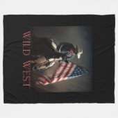 Couverture Polaire fête de l'indépendance, wild west, cowboy, 4 juill (Devant (Horizontal))