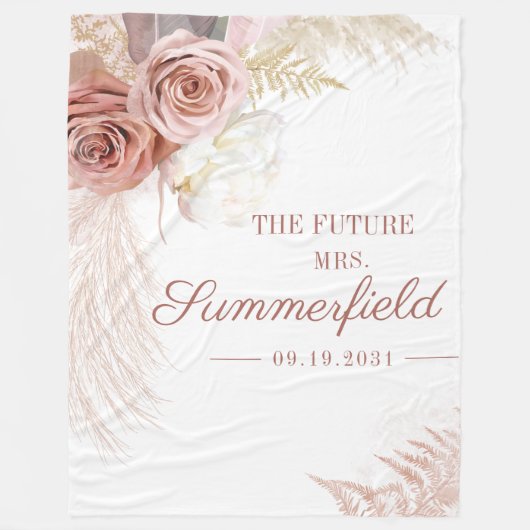 Couverture Polaire Fête de mariage Pampas Grass Tan (Devant)