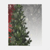 Couverture Polaire Fête de Noël Arbre vert Rouge Argent Flèches (Devant)