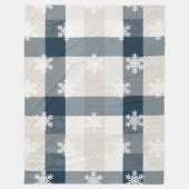 Couverture Polaire Fête de Noël Blue Plaid (Devant)