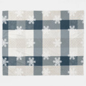 Couverture Polaire Fête de Noël Blue Plaid (Devant (Horizontal))