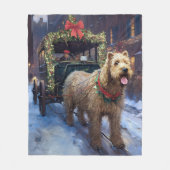 Couverture Polaire Fête de Noël de Wheaten Terrier (Devant)