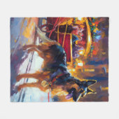 Couverture Polaire Fête de Noël des bergers allemands (Devant (Horizontal))