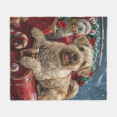 Couverture Polaire Fête de Noël des chiens errants (Devant (Horizontal))