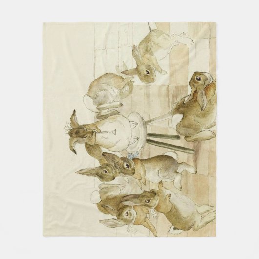 Couverture Polaire Fête de Noël des lapins par Beatrix Potter (Devant)