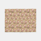 Couverture Polaire Fête de Noël Père Noël Snowy (Devant (Horizontal))