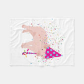 Couverture Polaire Fête de porc - Animaux ayant une fête (Devant (Horizontal))