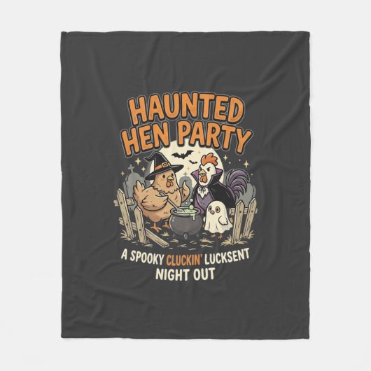 Couverture Polaire Fête de poule hantée d'Halloween (Devant)